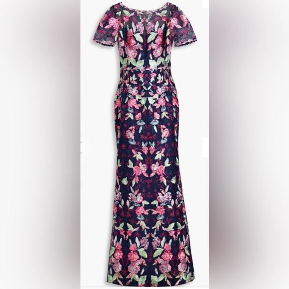 Marchesa Notte Embroidered Tulle gown, Size 4 - Picture 1 of 5